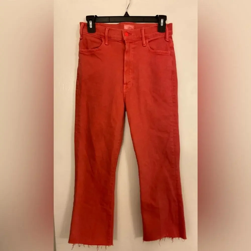 MOTHER The Hustler Ankle Fray Second Chance Rose of Sharon Pink Size 27 - Picture 2 of 10